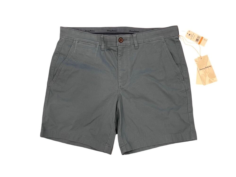 Tommy Bahama Boracay Island Chino FF 7" Shorts Size 33 Blue Stretch NWT